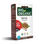 INDUS VALLEY Bio Organic Reetha Powder | Sapindus mukorossi | 100% Organic & Chemical Free Skin Cleanser - 200gm+50gm - Fast UK Delivery