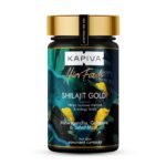 Kapiva Shilajit/Shilajeet Gold 60 Capsules | Contains 24 Carat Gold | For Stamina, Muscle Growth & Energy | Ashwagandha, Gokshura, Safed Musali & Other Action Herbs & 100% Ayurvedic - Fast UK Delivery