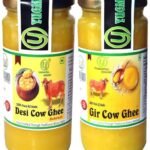 Yugmantra Organic Foods 100 % Pure Natural A2 Milk Sahiwal Cow's Ghee 250 ml & Gir Ghee 250 ml-( Total 500 ml )Grass-Fed Desi Ghee Prepared Curd by Traditional Bilona Padati (Method)Immunity Superfood - in Glass Bottle - Fast UK Delivery