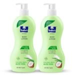 Parachute Advansed All Day Aloe Body Lotion with Coconut Milk & Aloe Vera, 100% Natural Moisturisers, (Pack of 2) - Fast UK Delivery