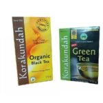 KORAKUNDAH Organic Black Tea 250 g | KORAKUNDAH Organic Green Tea 250 g Pack of 2 | Total 500 g|India's Finest Chamraj Nilgiri Tea - Fast UK Delivery