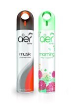 Godrej aer spray, Air Freshener for Home & Office - Musk After Smoke & Morning Misty Meadows | Long-Lasting Fragrance | Pack of 2 (240 ml each) - Fast UK Delivery