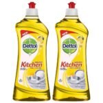 Dettol Kitchen Dish and Slab Gel Lemon Fresh - 750 ml (Pack of 2) - Fast UK Delivery
