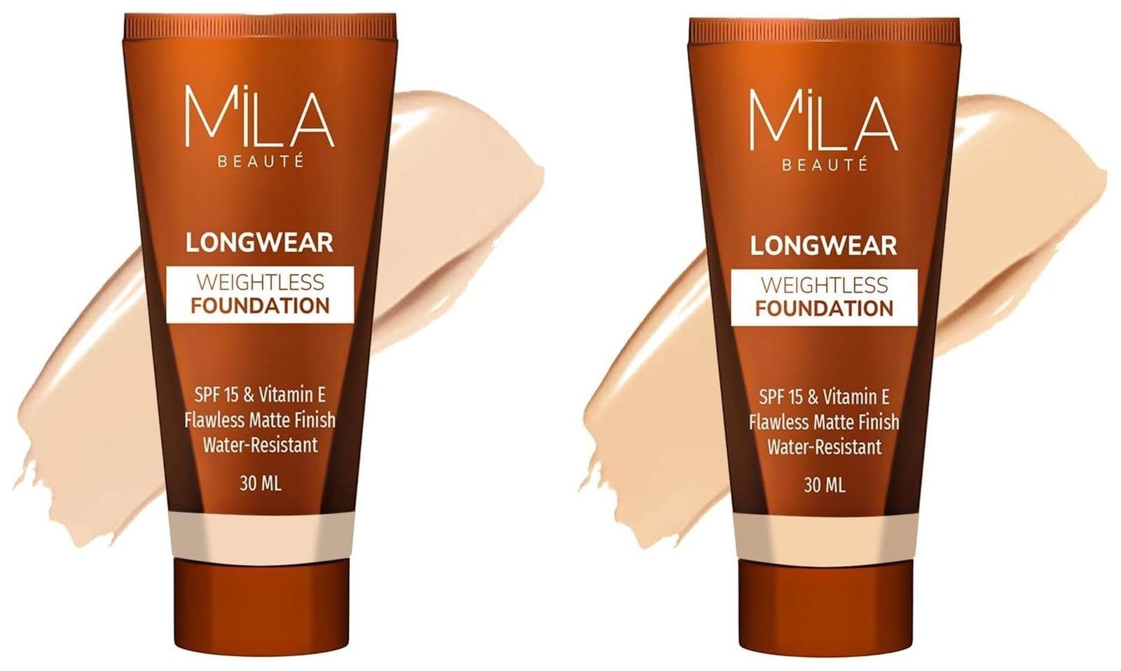 uk61Y1pTVZzXL-1-1.jpg MILA Beaute Longwear Weightless Foundation | Shade - (101 Classic Ivory, 30ml) Longwear Weightless Foundation | Liquid Foundation | Shade - (204 Soft Beige, 30ml) - Fast UK Delivery - Image 1
