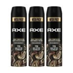 Axe Gold Temptation Long Lasting Deodorant Bodyspray For Men, 215ml, Pack of 3 - Fast UK Delivery