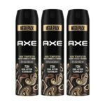 Axe Gold Temptation Long Lasting Deodorant Bodyspray For Men, 215ml, Pack of 3 - Fast UK Delivery