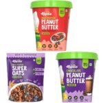 ALPINO High Protein Dark Chocolate Peanut Butter Smooth 1kg & ALPINO High Protein Super Rolled Oats Chocolate 1kg & ALPINO Chocolate Peanut Butter Crunch 1kg - Fast UK Delivery