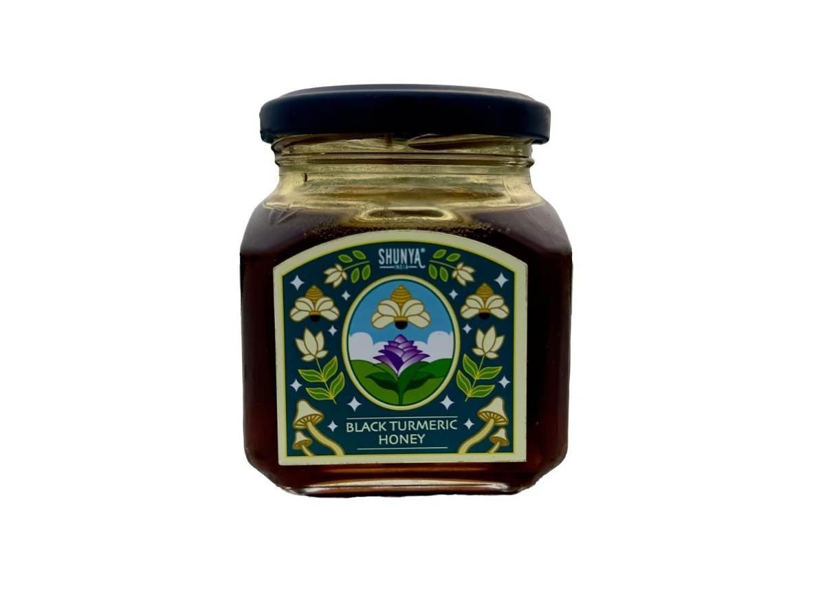 uk61YOgYaVGVL-1.jpg Shunya India Black Turmeric Honey, 300 Gm - Natural Antioxidant, Boost Immunity, No Preservatives - Fast UK Delivery - Image 1