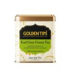 Golden Tips Earl Grey Green Tea Loose Leaves Tin can (100 Gram, 50 Cups) - Fast UK Delivery