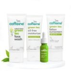 mCaffeine Complete Morning Skincare Regime with Face Wash, Face Serum, Face Moisturizer & SPF 50 Sunscreen | With goodness of Vitamin C & Niacinamide | Value Pack of 4 - Fast UK Delivery