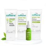 mCaffeine Complete Morning Skincare Regime with Face Wash, Face Serum, Face Moisturizer & SPF 50 Sunscreen | With goodness of Vitamin C & Niacinamide | Value Pack of 4 - Fast UK Delivery