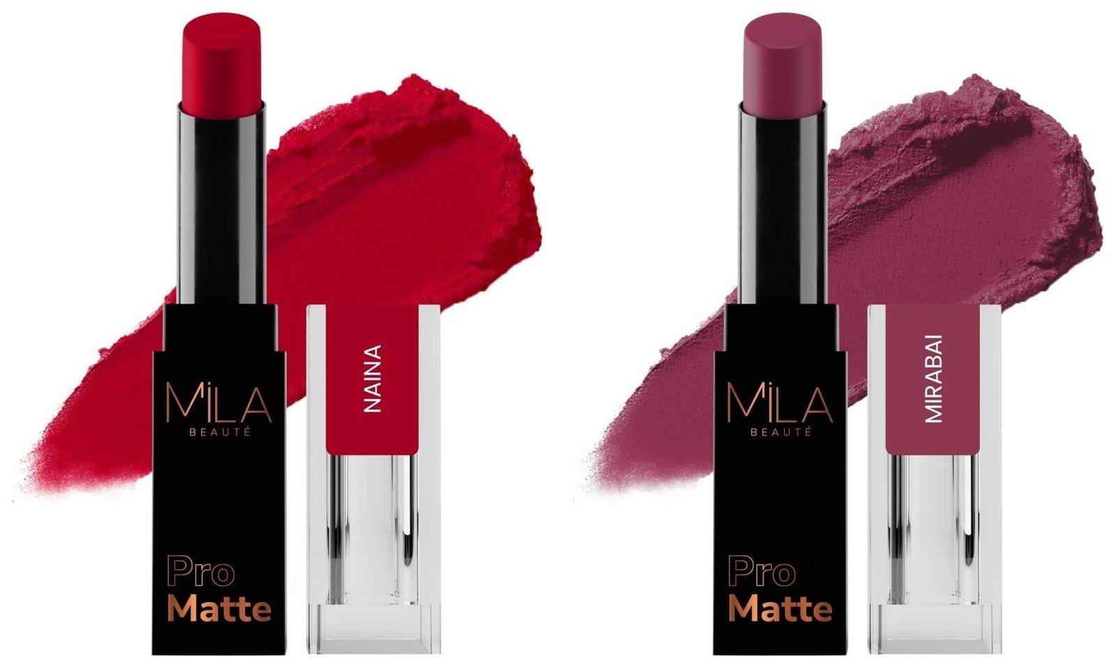 uk61YiUUdB5-L-1-1.jpg MILA Beaute Pro Matte Lipstick | Creamy Matte Lipstick | Shade - Mirabai, Naina, 4.2g - Fast UK Delivery - Image 1