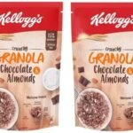 Kellogg's Crunchy Granola Chocolate & Almonds 450 gm Pack of 2 Pouch (2 x 450 g) - Fast UK Delivery