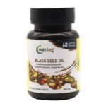 Nutriorg Black Seed Oil, 500 mg Capsules | Extra Virgin Cold Pressed Nigella Sativa | Organic Black Seeds | Supports Weight Loss & BMI Maintenance | 60 Soft Gel Capsules
