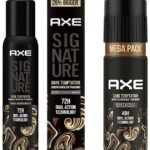 AXE Dark Temptation Long Lasting Deodorant Bodyspray For Men 215 ml & Axe Signature Dark Temptation No Gas Deodorant Bodyspray for Men 154 ml - Fast UK Delivery