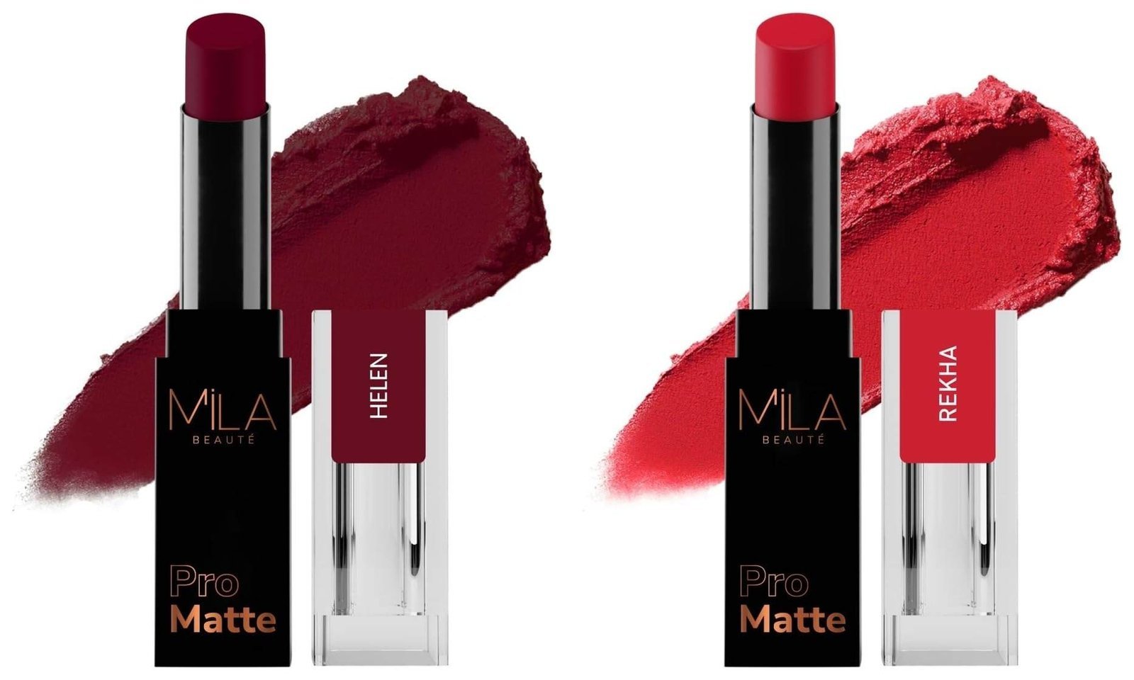 uk61Z6bv-LrLL-1-1.jpg MILA Beaute Pro Matte Lipstick | Creamy Matte Lipstick | Shade - Helen, 4.2g Pro Matte Lipstick | Creamy Matte Lipstick | Shade - Rekha, 4.2g - Fast UK Delivery - Image 1