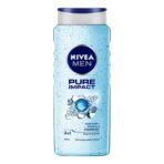 NIVEA MEN Pure Impact Shower Gel, 500ml, (Hair, Face & Body Wash) - Fast UK Delivery