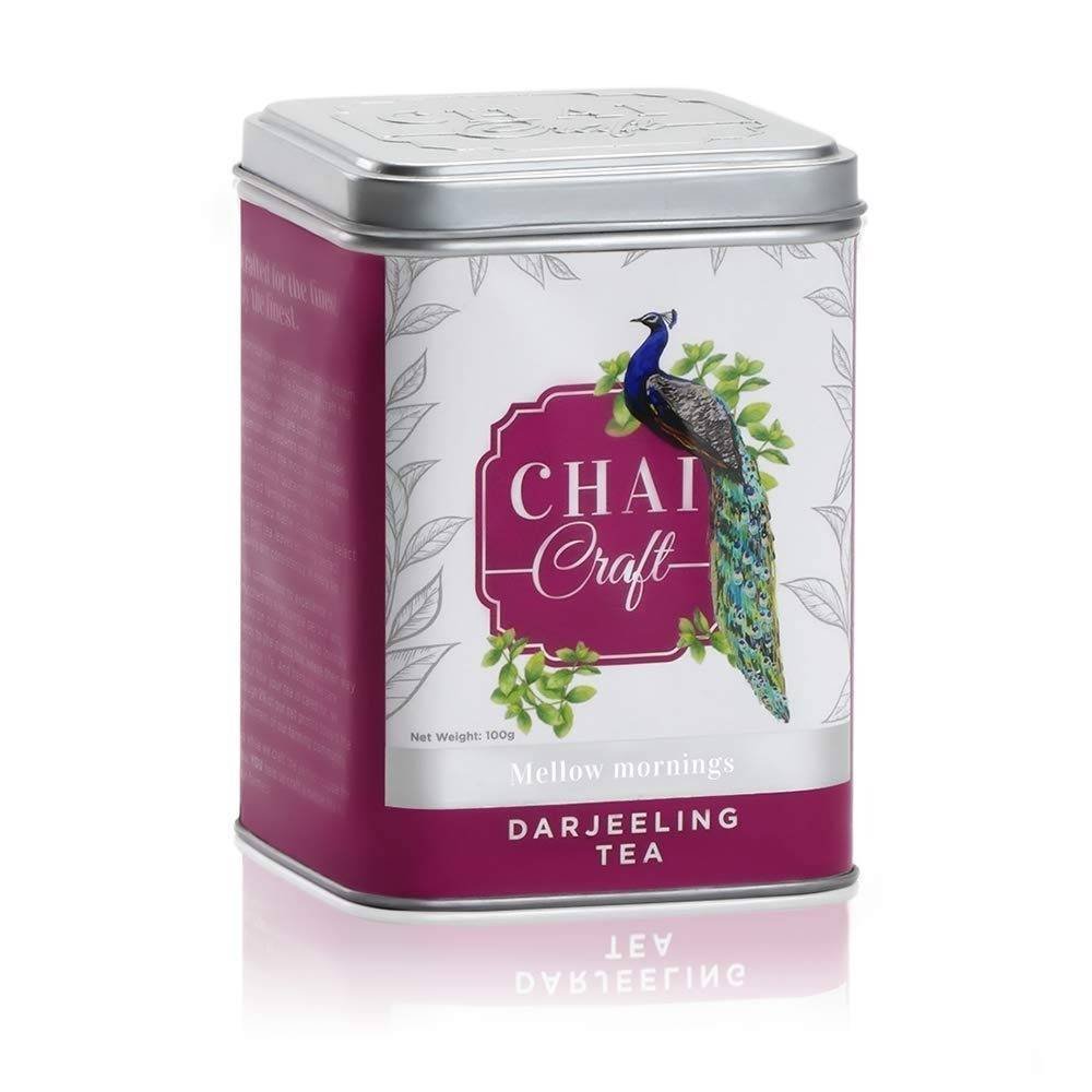 uk61ZI5j1qPdL-1-1.jpg Chai Craft Darjeeling Tea (100gms) I 100% Organic Long Leaves sourced from Okayti tea I Premium Darjeeling Tea leaves - Fast UK Delivery - Image 1