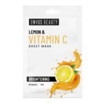 Swiss Beauty Lemon & Vitamin C Brightening Sheet Mask | Serum - infused Sheet mask | Brightens dull skin | Lightens Dark spots | 20ml - Fast UK Delivery