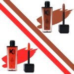KINDED Lip Eye and Cheek Tint Combo for Women Girls Longlasting Moisturizing Vitamin E Liquid Lip Colour Lipstick Eyeshadow Blush (Matte Finish, Brown Temptation & Sangria Orange, 9 ml each) - Fast UK Delivery