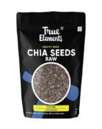 True Elements Chia Seeds 150g - Non-GMO and Fibre Rich Seeds | Omega-3 rich Seeds for Eating | Healthy Snacks | Best for Weight Management - Fast UK Delivery