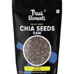 True Elements Chia Seeds 150g - Non-GMO and Fibre Rich Seeds | Omega-3 rich Seeds for Eating | Healthy Snacks | Best for Weight Management - Fast UK Delivery