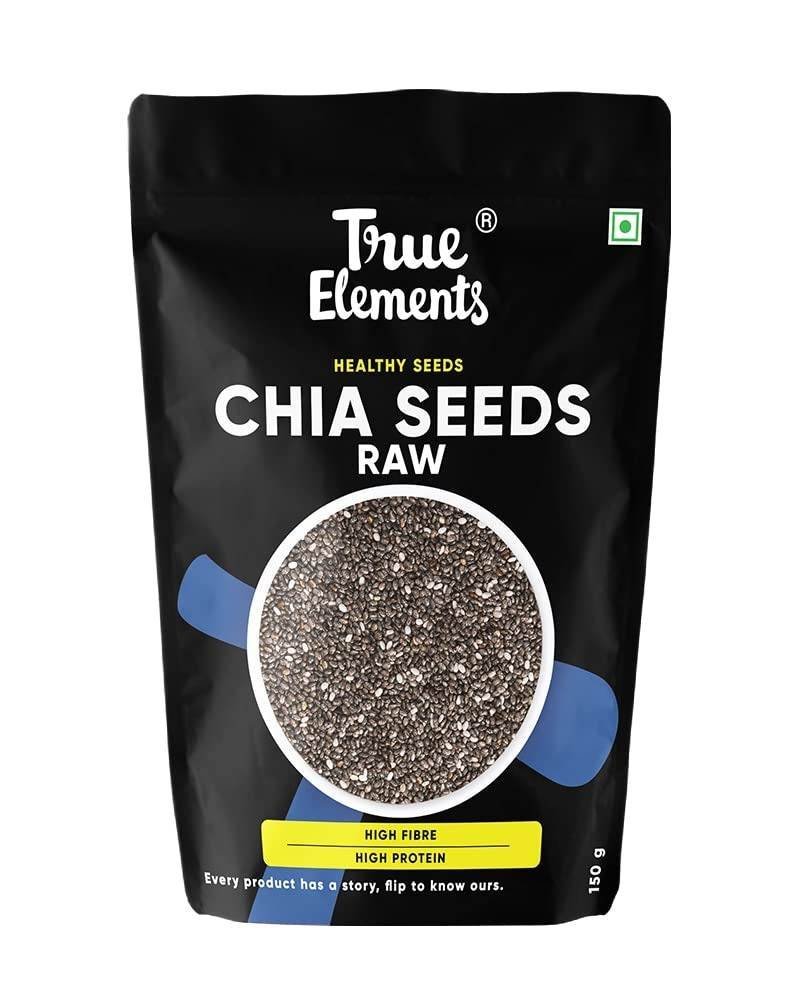 uk61ZsHU5URML-1.jpg True Elements Chia Seeds 150g - Non-GMO and Fibre Rich Seeds | Omega-3 rich Seeds for Eating | Healthy Snacks | Best for Weight Management - Fast UK Delivery - Image 1