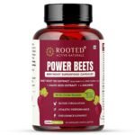 Rooted Actives Power Beets Capsules - Beet Root Extract with L-Arginine, Grape Seed, Piperine | Heart & Circulation Support, Nitric Oxide Booster - Fast UK Delivery