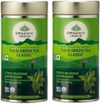 Organic India Tulsi Green tea tin 100 gm (pack of 2) - Fast UK Delivery - Image 2