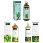 Kapiva Wheatgrass Juice 1 L & Kapiva Wild Amla Juice 1L & Kapiva Thar Aloe Vera Juice (with Pulp) (1L) - Fast UK Delivery