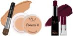 MILA Beaute Pro Matte Lipstick | Shade - Noorjahan, 4.2g Conceal It Pot Concealer For Face Makeup | Shade - (Sun Beige, 4g) - Fast UK Delivery