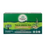 Organic India Tulsi Green Tea Lemon Ginger 100 Teabags - Fast UK Delivery