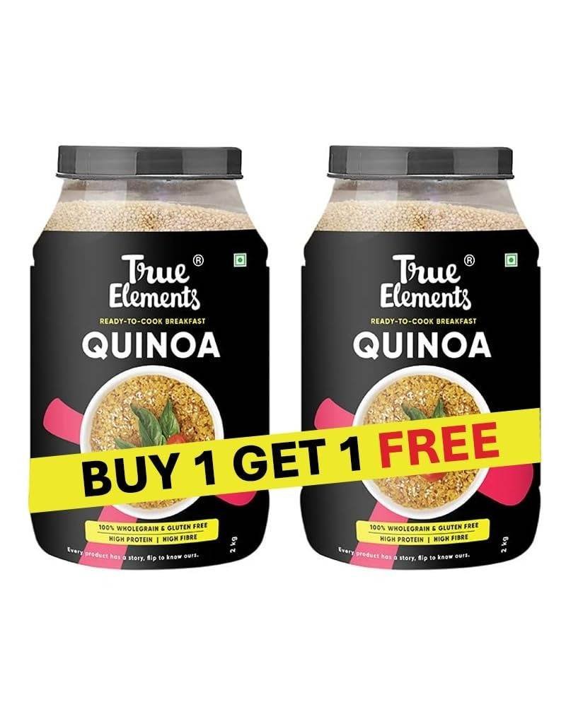 uk61bC3lbl7yL-1.jpg True Elements Quinoa 2kg (Pack of 2) - 100% Wholegrain | Certified Gluten Free | Diet Food | Rich in Fibre | Quinoa Seeds for Weight Management - Fast UK Delivery - Image 1