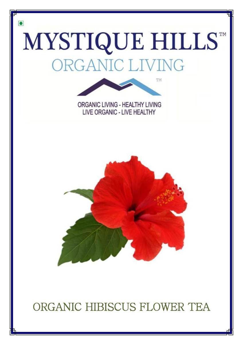 uk61bEIhc7mIL-1.jpg Mystique Hills Organic Shade Dried Hibiscus Flower Herbal Tea Powder,100 g - Fast UK Delivery - Image 1