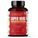 Rooted Actives Super Reds Fruits supplement, 21 nutritious fruits, berries (60 Tablets) | Rich in antioxidants, flavonoids & polyphenols | Heart, Circulation health, Energy & Vitality - Fast UK Delivery
