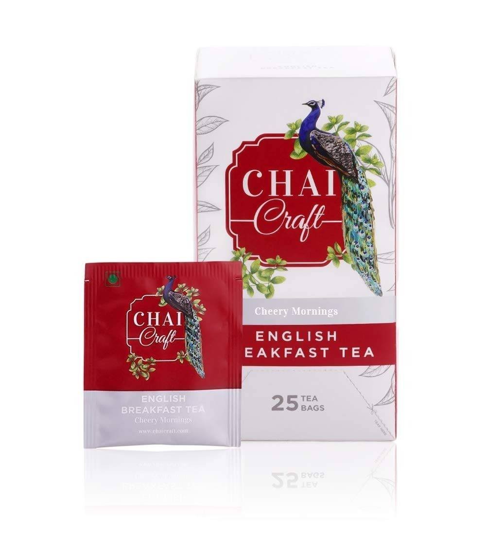 uk61bLo9wZnUL-1-1.jpg Chai Craft English Breakfast Tea (25 Tea Bags) | Classic Range, Medium Strength, Delicious Black Tea | Rich and Smooth Flavour - Fast UK Delivery - Image 1