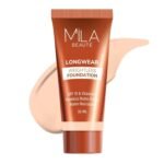 Mila Beaute Longwear Weightless Foundation | Matt Finish With SPF 15 and Vitamin E | Water Resistant Buildable Formula & Super Light | Liquid Foundation | Shade - (102 Ivory, 30ml) - Fast UK Delivery