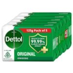 Dettol Original Germ Protection Bathing Soap Bar (625gm) | Kills 99.99% germs, 125gm , Pack of 5 - Fast UK Delivery
