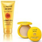 LAKME Sun Expert SPF 50 PA+++ Ultra Matte Lotion for All Skin types, 50 ml And Sun Expert Ultra Matte SPF 40 PA+++ Compact, 7g - Fast UK Delivery