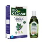 INDUS VALLEY Organic Indigo Powder | Indigofera tinctoria & Hair growout Oil, (100g + 100ml) - Fast UK Delivery