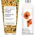 Aroma Magic Sunscreen Sun Block Lotion, SPF 30, 50ml and Aroma Magic Juniper Berry Oil Free Moisturiser 200 ml - Fast UK Delivery