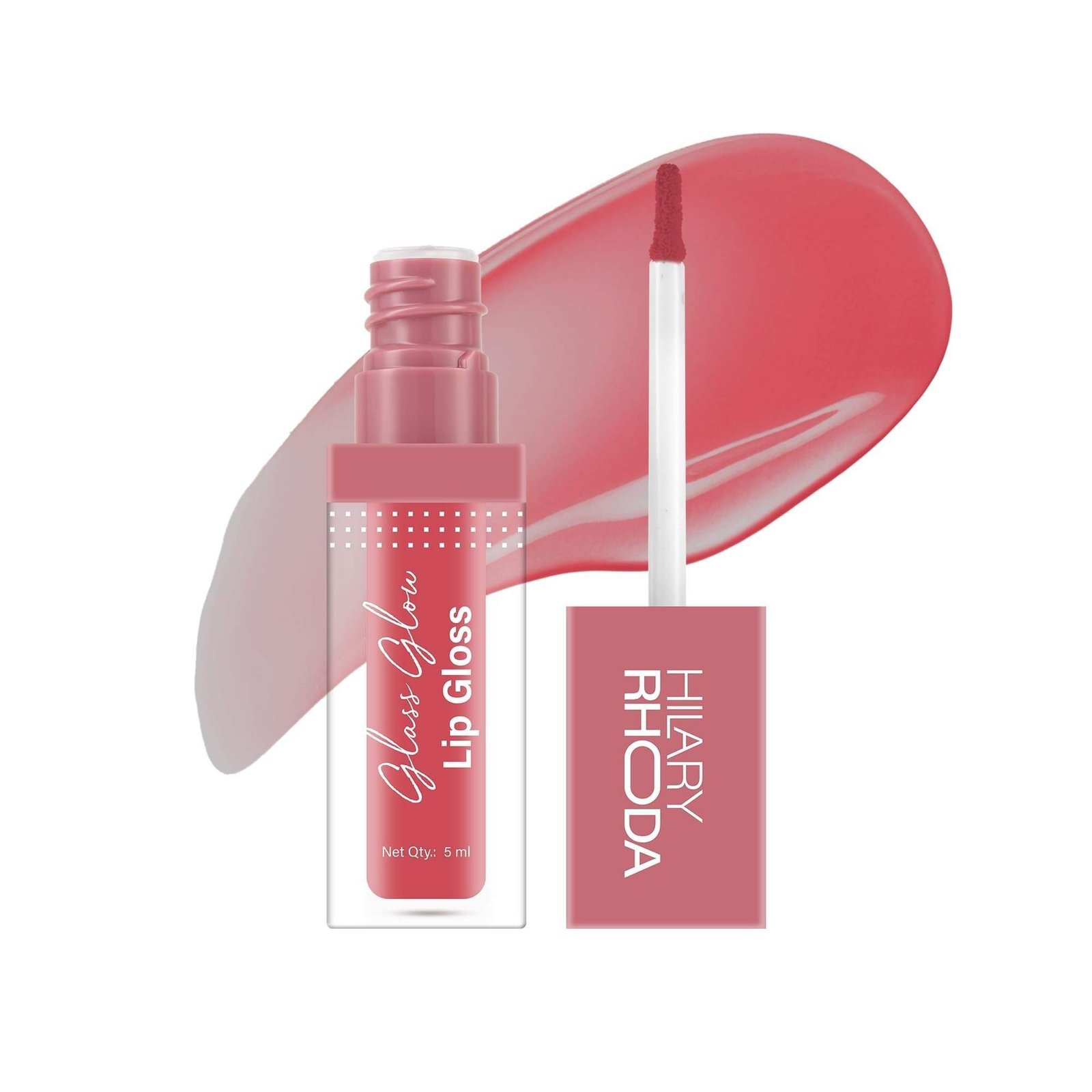 uk61caETHxApL-1-1.jpg Hilary Rhoda Glass Glow Lip Gloss | Nourishing & Hydrating Lip Gloss | Sheer Coverage | High Shine | Juicy & Plump Lips | Keeps Lips Moisturised | Glides on Smoothly | 5ml (Plumalicious - Shade 05) - Fast UK Delivery - Image 1