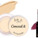 MILA Beaute Pro Matte Lipstick | Creamy Matte Lipstick | Shade - Mirabai, 4.2g Conceal It Pot Concealer For Face Makeup | Shade - (Rich Vanilla, 4g) - Fast UK Delivery
