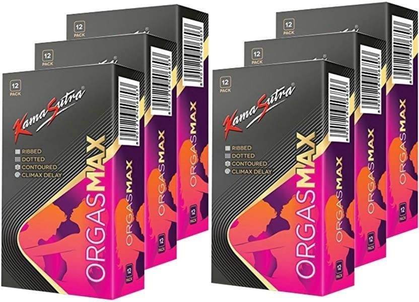 uk61cnD2pbqML-1-1.jpg Kamasutra Six ORGASMAX Ultra Premium 4 in 1 Ribbed, Dotted, Contoured, Climax Delay Condom (Set of 6, 72 Sheets) - Fast UK Delivery - Image 1