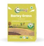 Nutriorg Organic Barley Grass Powder 75g | Whole Hulled Barley Grains Powder - Fast UK Delivery