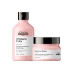 L'OREAL PROFESSIONNEL PARIS Vitamino Color Shampoo 300Ml & Hair Mask 250Gm Combo With Resveratrol For Color-Treated Hair, Serie Expert (Pack Of 2) - Fast UK Delivery