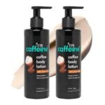 mCaffeine Coffee Body Lotion Value Pack of 2 | Non-Greasy Lightweight Body Moisturizer for Women & Men | Body Lotion for Dry, Normal & Oily Skin (500ml) - Fast UK Delivery
