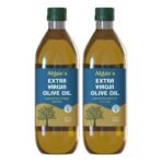 Abbie's Extra Virgin Olive Oil, Packed in Italy | Good for Salad Dressing & Flavoring | Zero Cholesterol and Trans Fat | Pet Bottle Rich In Taste | Premium & Light | Healthy Oil Choice (1Ltr, Pack of 2) - Fast UK Delivery