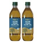 Abbie's Extra Virgin Olive Oil, Packed in Italy | Good for Salad Dressing & Flavoring | Zero Cholesterol and Trans Fat | Pet Bottle Rich In Taste | Premium & Light | Healthy Oil Choice (1Ltr, Pack of 2) - Fast UK Delivery