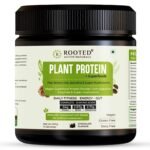 Rooted Actives Plant Protein Powder, 24gm | Pea, Mushrooms, Spirulina & Probiotics | Vegan Protein Powder | Plant Based Protein Powder | - Fast UK Delivery